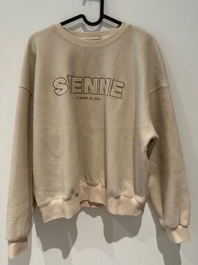NWOT - Sienne Beige Logo Sweatshirt